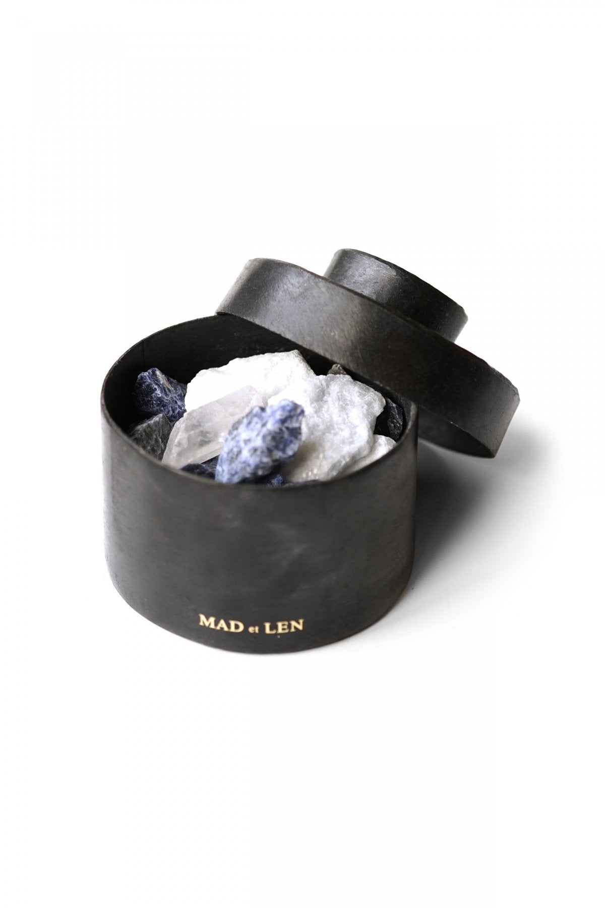 Flat Pot Pourri TOTEM BLUE mini - calcite bleur , sodalite