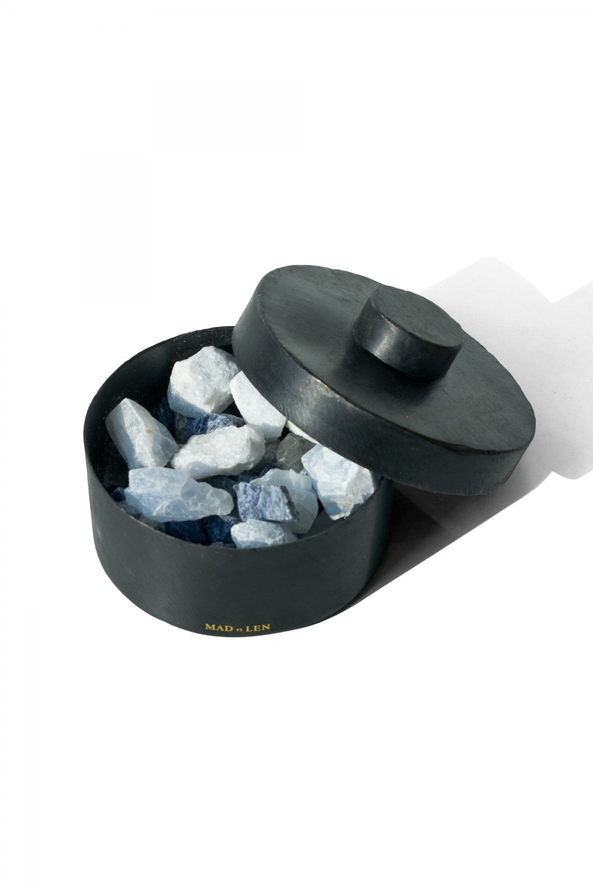 Flat Pot Pourri TOTEM BLUE medium - calcite bleur , sodalite