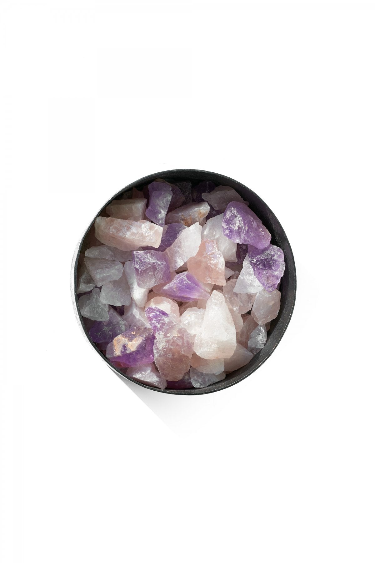 Flat Pot Pourri TOTEM ROSE medium - amethyst , rose quartz